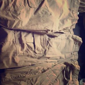 Tan pants all 3 together